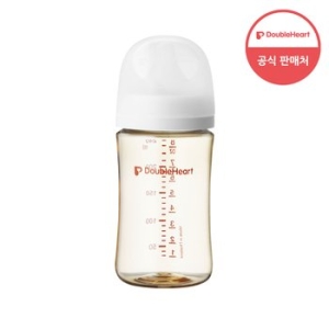 더블하트 모유실감 3세대 PPSU 제뉴인화이트 240ml (젖병 1개 + 젖꼭지 1개)_이미지
