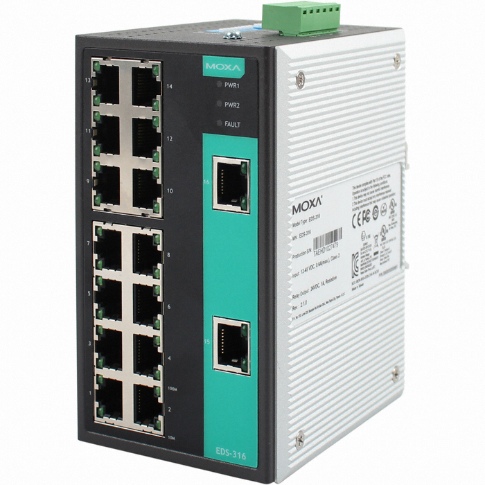 MOXA EDS-316 16포트 스위치허브_이미지
