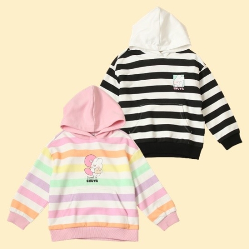 로엠걸즈 슈야 스트라이프 기모 후드티 RGMA22T2S_1