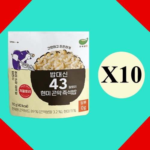 밥대신 43 칼로리 귀리 현미 곤약밥 110g