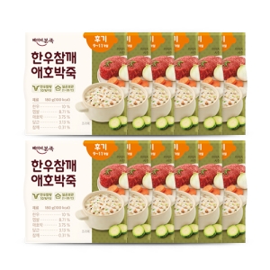 베이비본죽 한우 참깨 애호박죽 180g (12개)_이미지