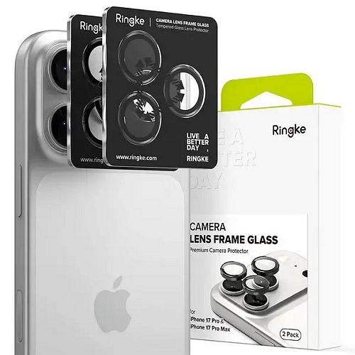 리어스 링케 아이폰17 프로 카메라 렌즈 프레임 강화유리 보호필름 (렌즈 2매)_이미지