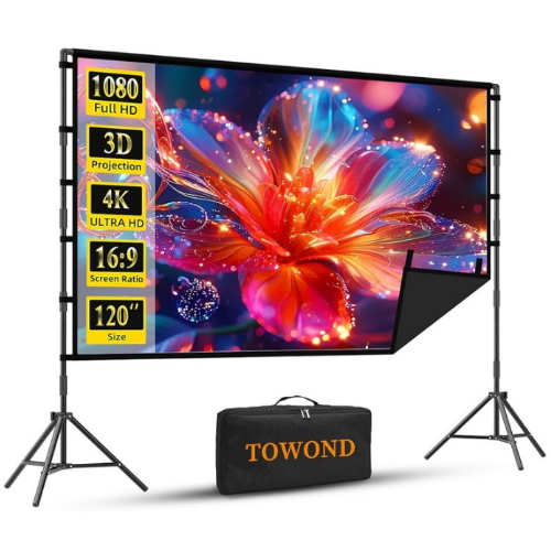 TOWOND 야외 프로젝터 스탠드 블랙 스크린 해외구매