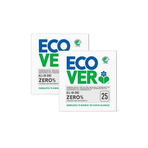 에코버 식기세척기세제 타블렛 ZERO 무향  500g x 2개 (2개)