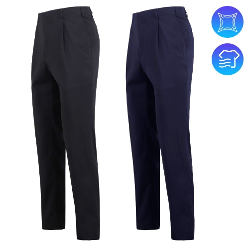 노블진 양복바지 여름 스판 원턱 정장바지 빅사이즈 밴딩