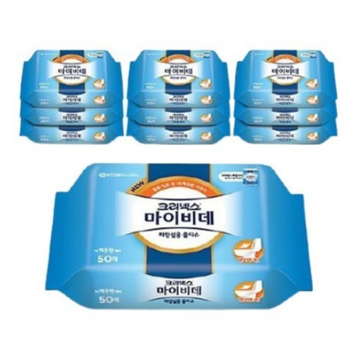 크리넥스 ㅤ마이비데 리필형 50매 (10팩)_이미지
