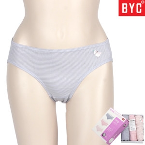 BYC JCF6022 쁘띠걸여삼각 3매 면팬티 미디 여성 삼각_이미지