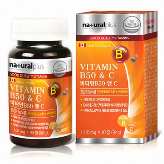 내츄럴플러스 비타민B50 앤 C 90정 (1개)_이미지