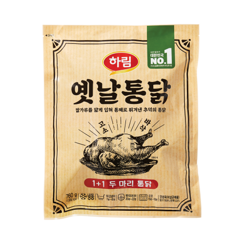 하림 냉동 두마리 옛날통닭 760g 2개_이미지
