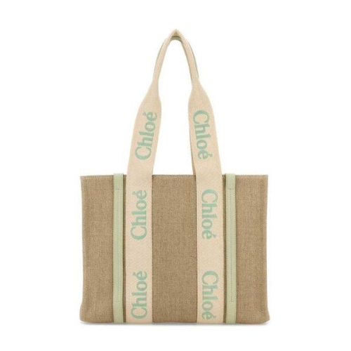 끌로에 린넨 우디 토트백 라이트 유칼립투스 CHC23 383L1738A