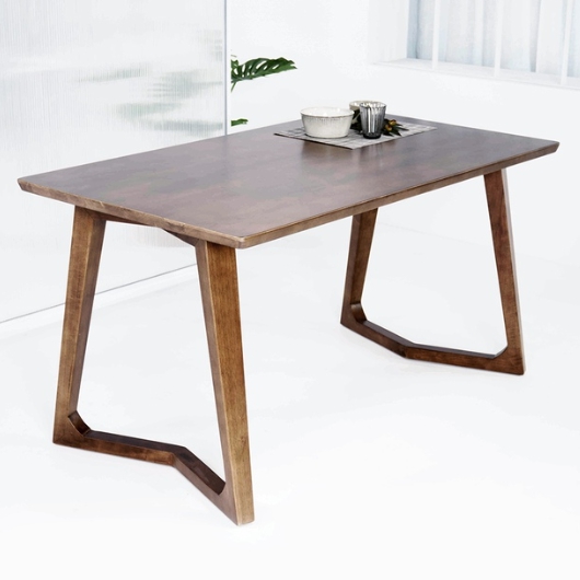 우아미가구 덱스터 원목 식탁 1400 (3번의자4개)_이미지