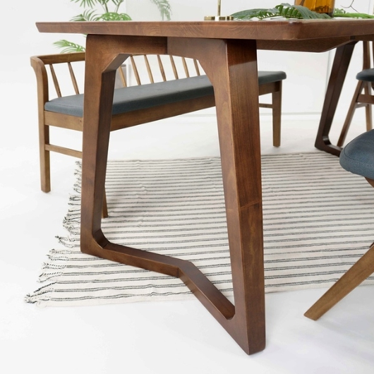 우아미가구 덱스터 원목 식탁 1400 (3번의자4개)_이미지