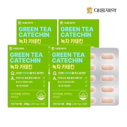 대웅제약 녹차 카테킨 1000mg 30정 (4개)_이미지