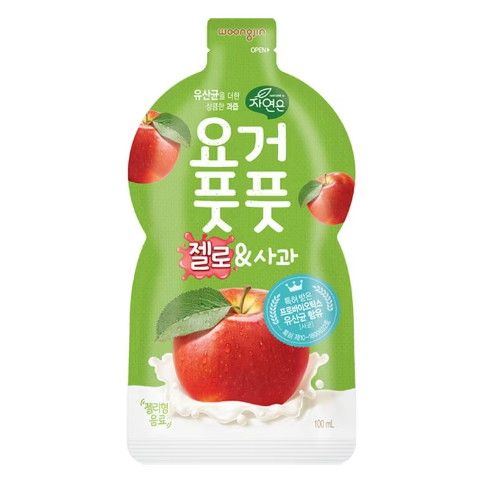 웅진식품 자연은 요거풋풋 젤로&사과100ml (40개)_이미지