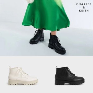 찰스앤키스 레이스업 청키 앵클 부츠 CK1-90360351