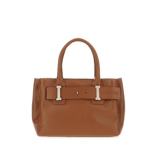 브라운 레더 핸드백 72SA68152218 T