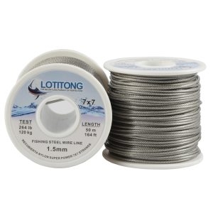 슈퍼 10M 70LB-368LB 낚시 스틸 와이어 라인 7x7 가닥 트레이스 코팅 리더 지깅 리드 피쉬 0.8-2mm