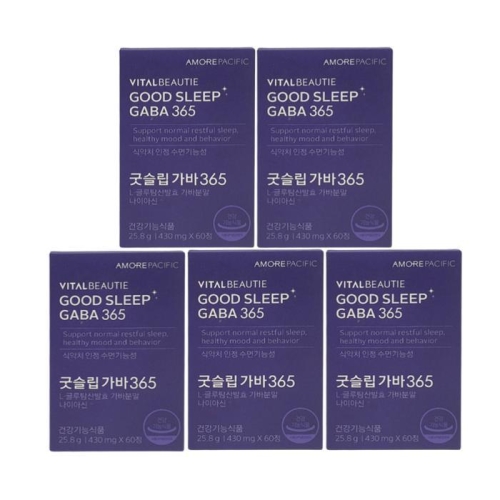 아모레퍼시픽 바이탈뷰티 굿슬립 가바365 430mg 60정 (5개)