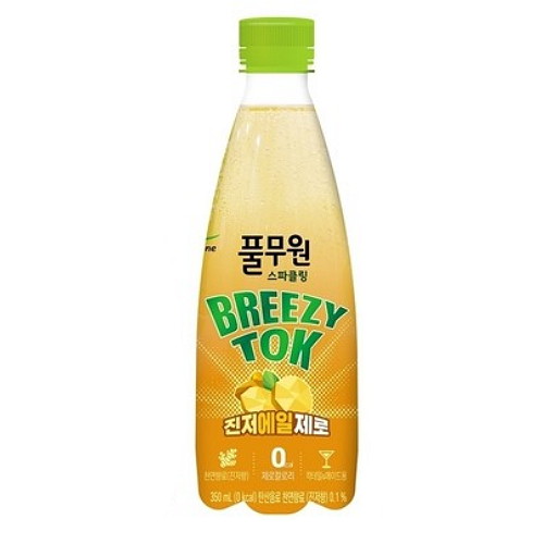 풀무원샘물 스파클링 브리지톡 진저에일제로 350ml (24개)_이미지