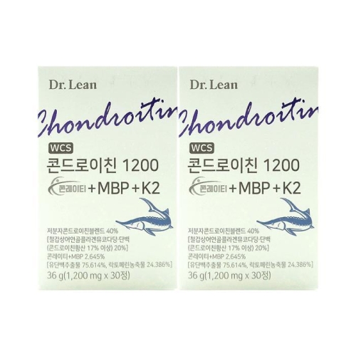 닥터린 WCS 콘드로이친 1200 콘레이티+MBP+K2 1200mg 30정 (2개)