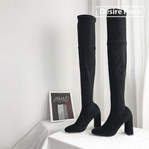 디자이어로즈 여성 가을부츠 니하이 삭스부츠 9cm KRB0139 3526215A