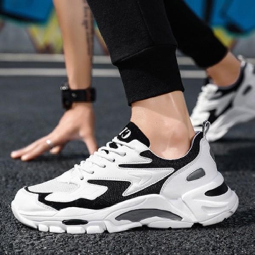 남자 블랙 화이트 운동화 스니커즈 2컬러 DS-AL923