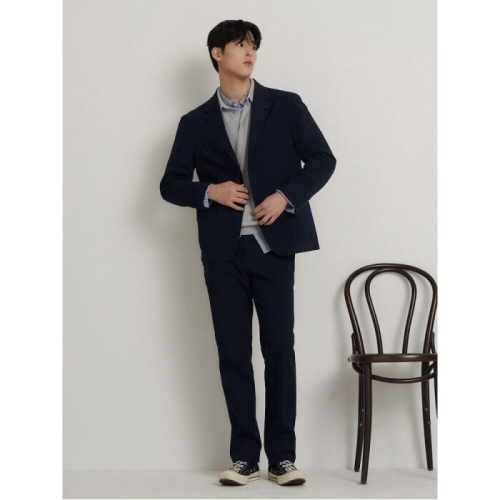 텍스처 셋업 스탠다드핏 슬랙스 네이비 BC6221C52R