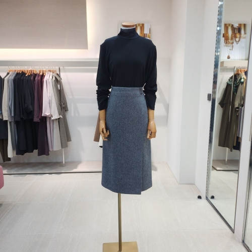 아이잗바바 울 헤링본 H라인 스커트 BRBA0SK721/ 그레이_이미지