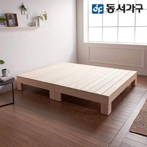 동서가구 로제 무헤드 편백나무 침대 SS (매트별도)_이미지
