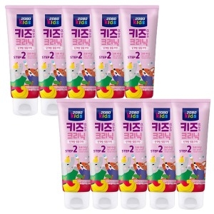 애경 2080 키즈 크리닉 알파 2스텝 치약 80g (10개)