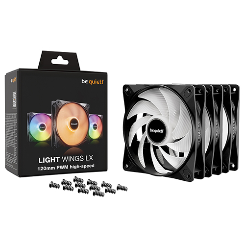 be quiet LIGHT WINGS LX 120mm PWM high-speed 서린 (3팩, 블랙)