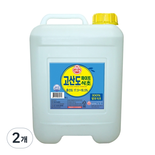 오뚜기 고산도 화이트식초 15L (2개)_이미지