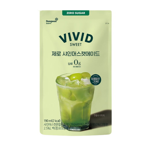 동원홈푸드 비비드 스위트 제로 샤인머스캣에이드 190ml (10개)_이미지