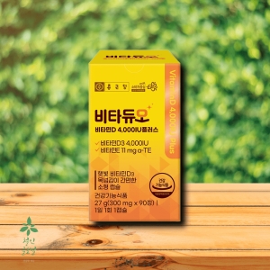 종근당건강 비타듀오 비타민D 4000IU 300mg 90캡슐 (1개)