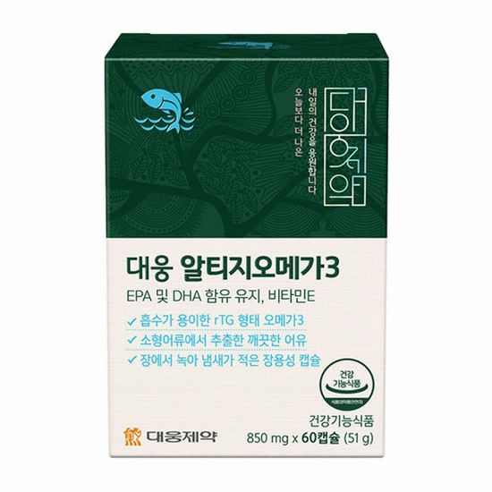 대웅제약 대웅 알티지 오메가3 60캡슐 (2개)