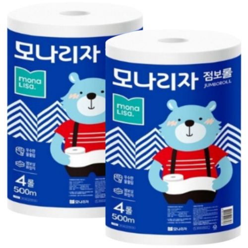 모나리자 점보롤 1겹 500m (8롤)_이미지