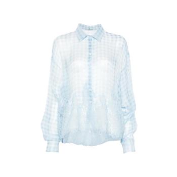 에르마노설비노 체크 레이스 디테일 셔츠 D482K379APWIF T