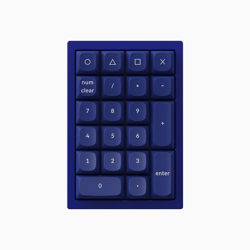 Keychron Q0 블루 핫스왑 알루미늄 커스텀 기계식 키패드 (갈축)
