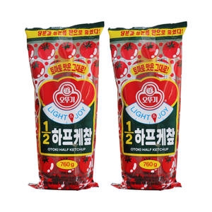 오뚜기 LIGHT&JOY 1/2 하프 케찹 760g (2개)