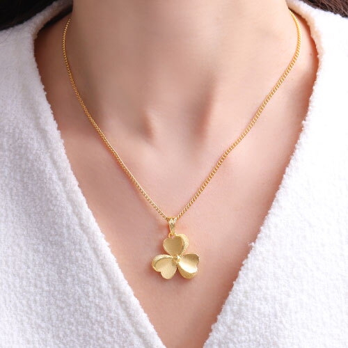 혼골드모아 골드모아 순금 샤인 클로버 목걸이 22.5g (1개)