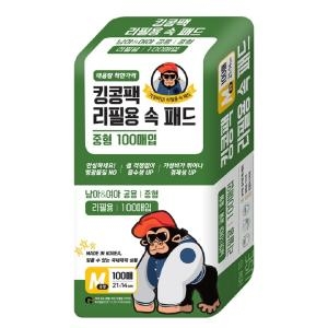 와우한빛 킹콩팩 리필용 속 패드 중형 100매 (1개)_이미지