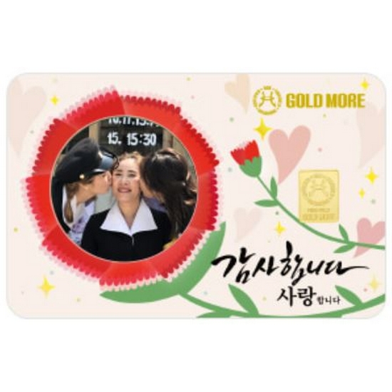 혼골드모아 골드모아 카네이션C 골드바 카드 1g