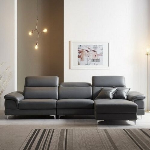 대명침대 슬립스토아 로벤 가죽소파 4인용 (스툴포함)