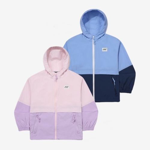 휠라키즈 FILA KIDS FK2JKG2102X 아동 에센셜 톤온톤 컬러 후드 바람막이 자켓_이미지