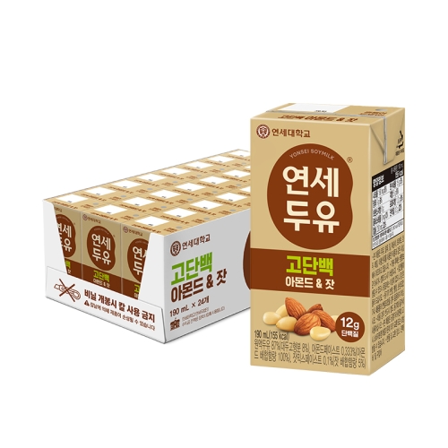 아몬드 잣 고단백 두유 190ml 96팩