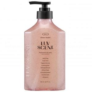 애경 럽센트 스크럽 워시 플라워마켓 화이트튤립향 500ml (1개)