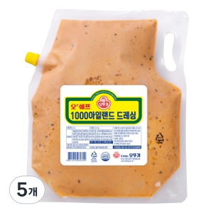 오뚜기 오쉐프 1000 아일랜드 드레싱 2kg (5개)