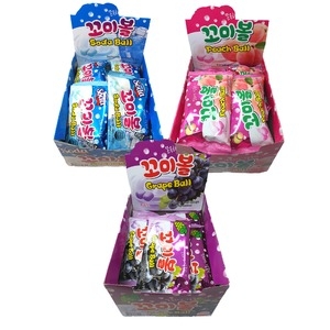 꼬미볼 40g x 20개입 1통 소다향 복숭아맛 포도맛