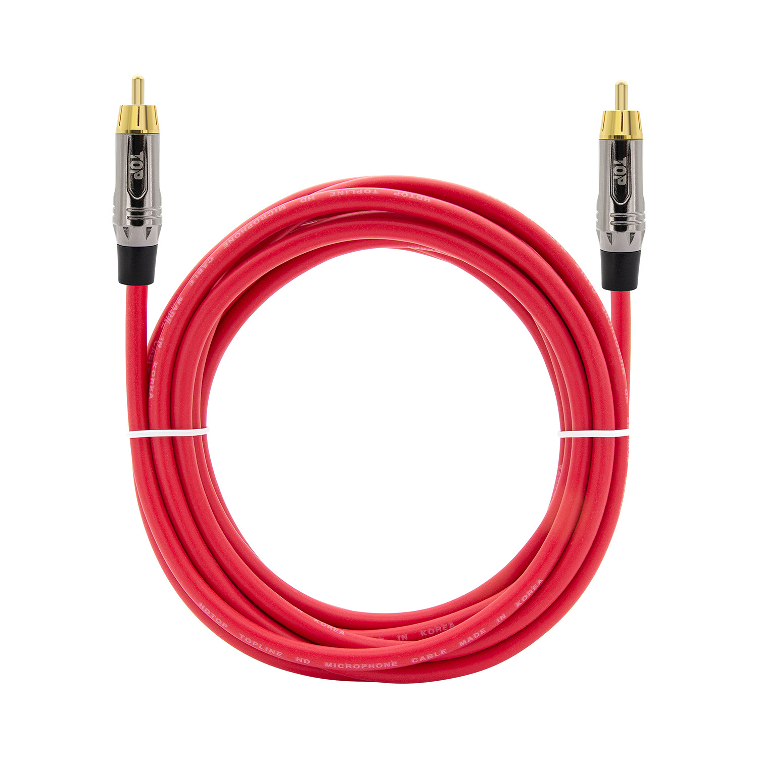 탑라인에이치디 HDTOP 메탈 RCA 오디오 케이블 레드 (40m, HT-TP4675)_이미지