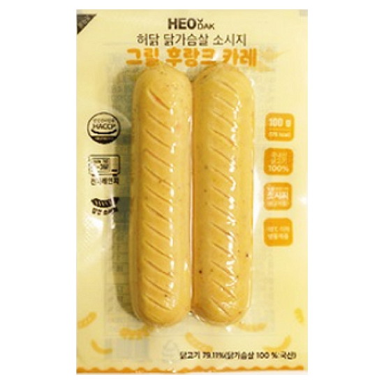 허닭 닭가슴살 소시지 그릴 후랑크 카레 100g (10개)_이미지
